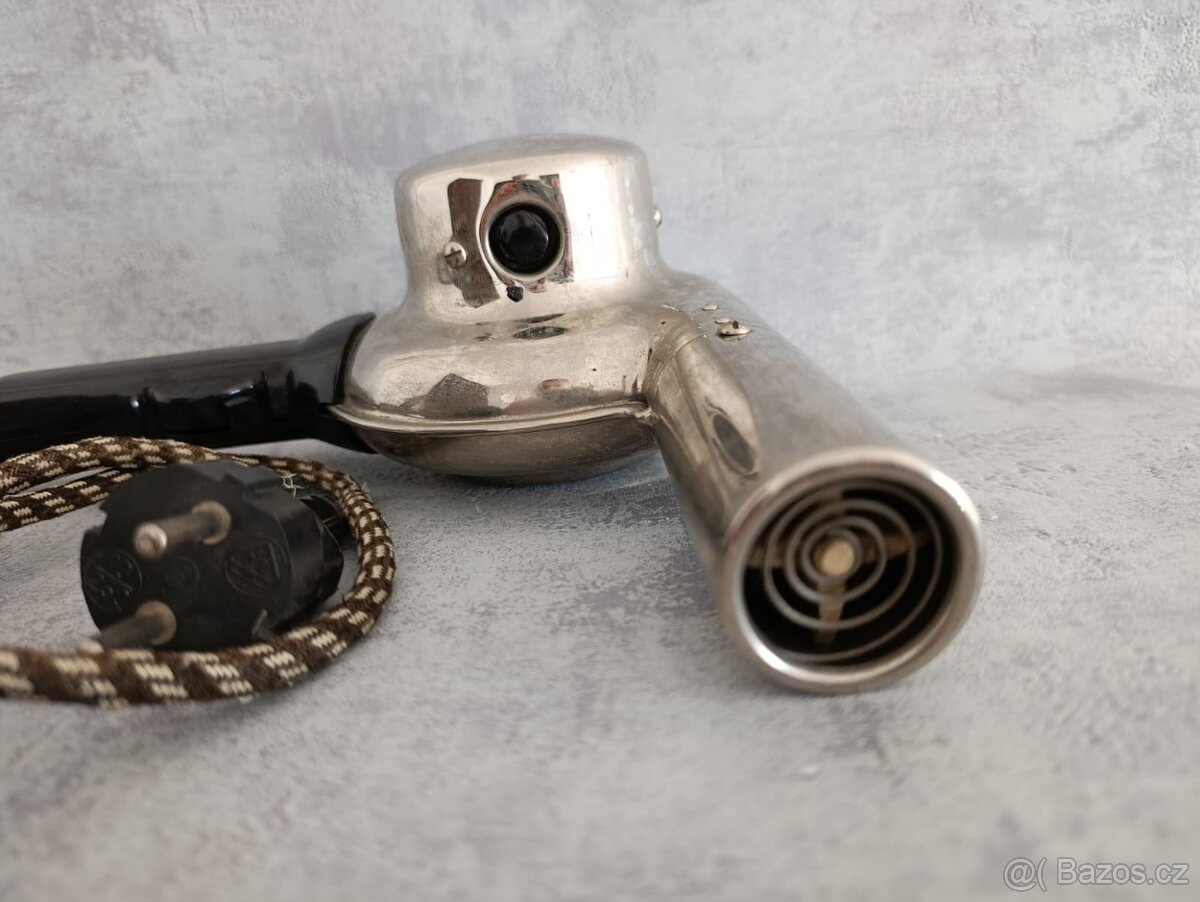 Starý značkový fén AEG - krásný, k dekoraci, do muzea,sbírky - 7