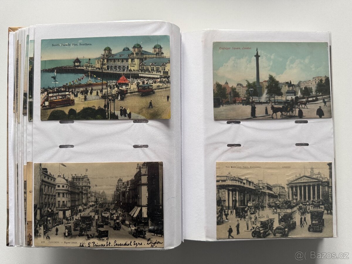 Album historických pohlednic Evropa – USA (cca 200 ks) - 7