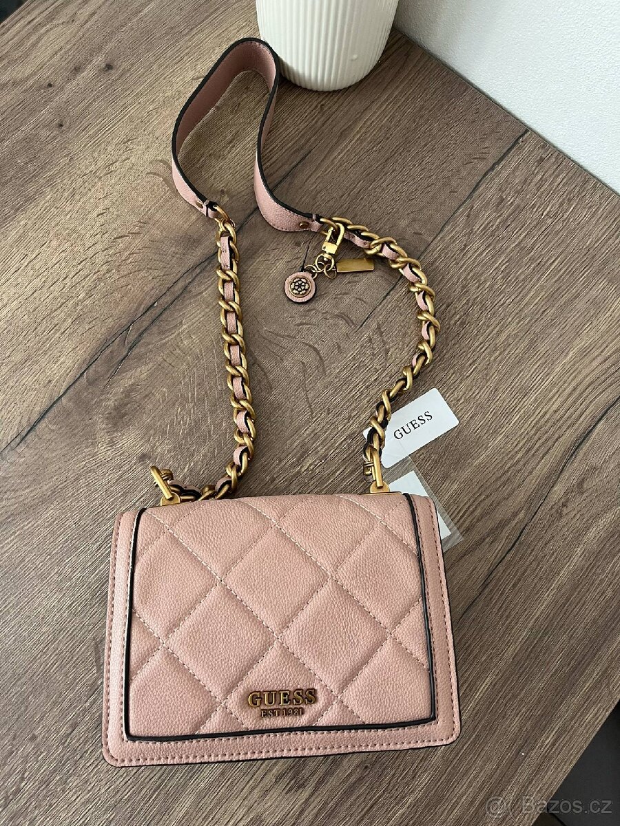 Starorůžová crossbody kabelka Guess - 7