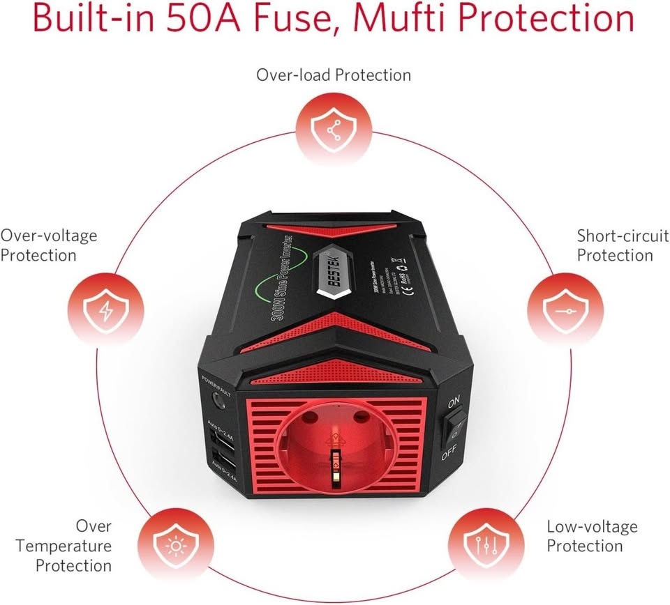 Měnič napětí střídač Bestek 300W - 7