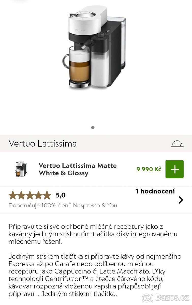 vertuo lattissima matte white & glossy - 7