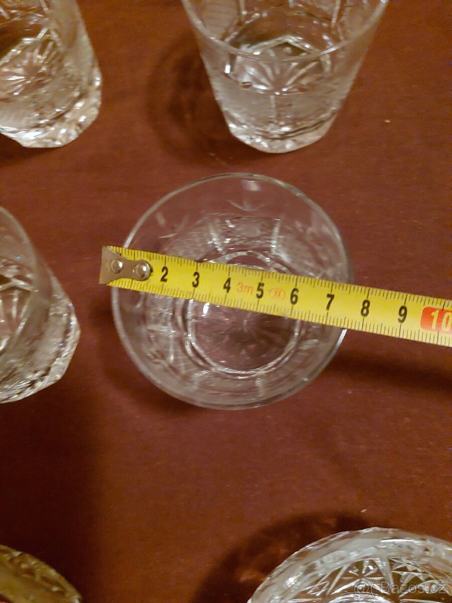 Broušené skleničky na Whisky a kompt.misky. - 7