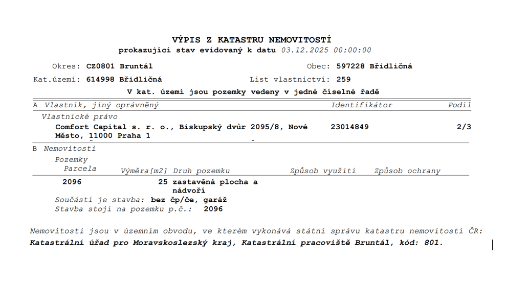 Prodej podílu 2/3 na garáži ve městě Břidličná - 7