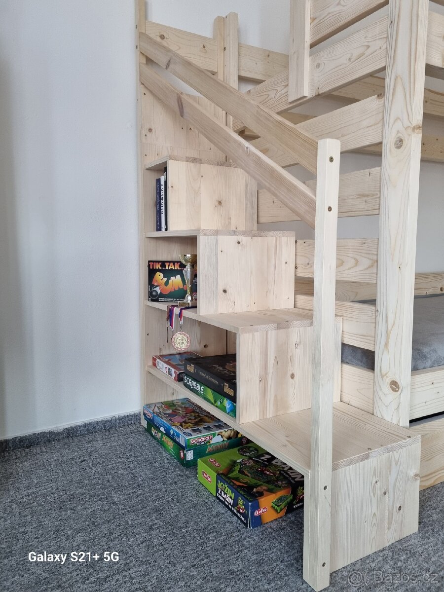 NOVÁ patrová postel, palanda 90x200 - 7