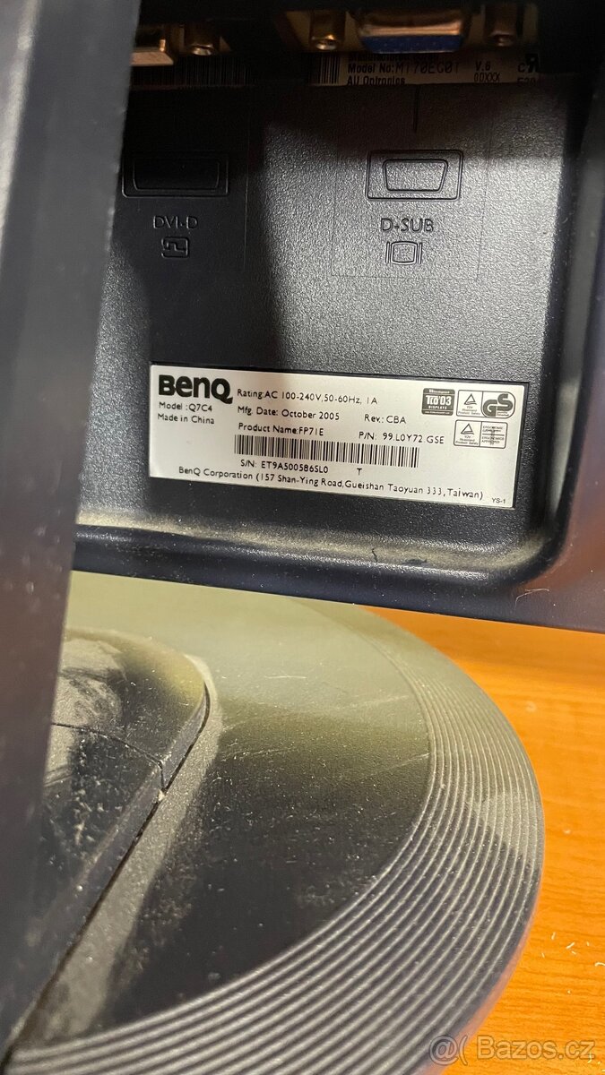 LCD monitor Benq 17 s reproduktory - 7