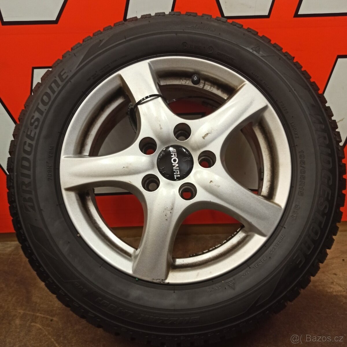 ALU kola Ronal 5x112, zimní pneu 7mm, 195/65 R15 - 7