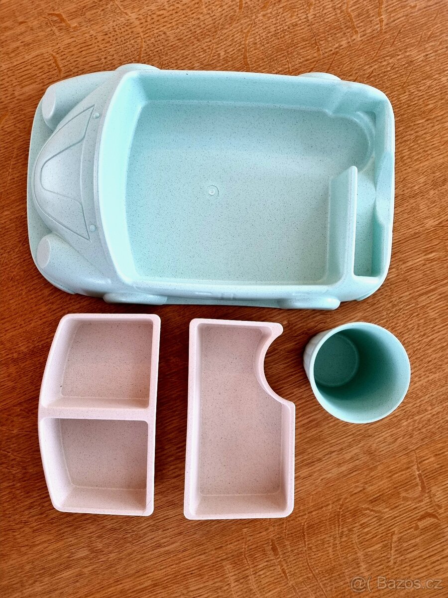 Dětské nádobí AUTO - miska s 3 částmi plus hrnek - 7