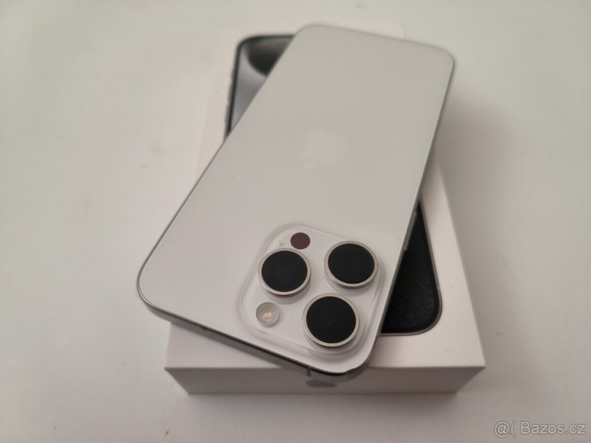 apple iphone 15 PRO MAX 256gb White Titanium / Batéria 100% - 7
