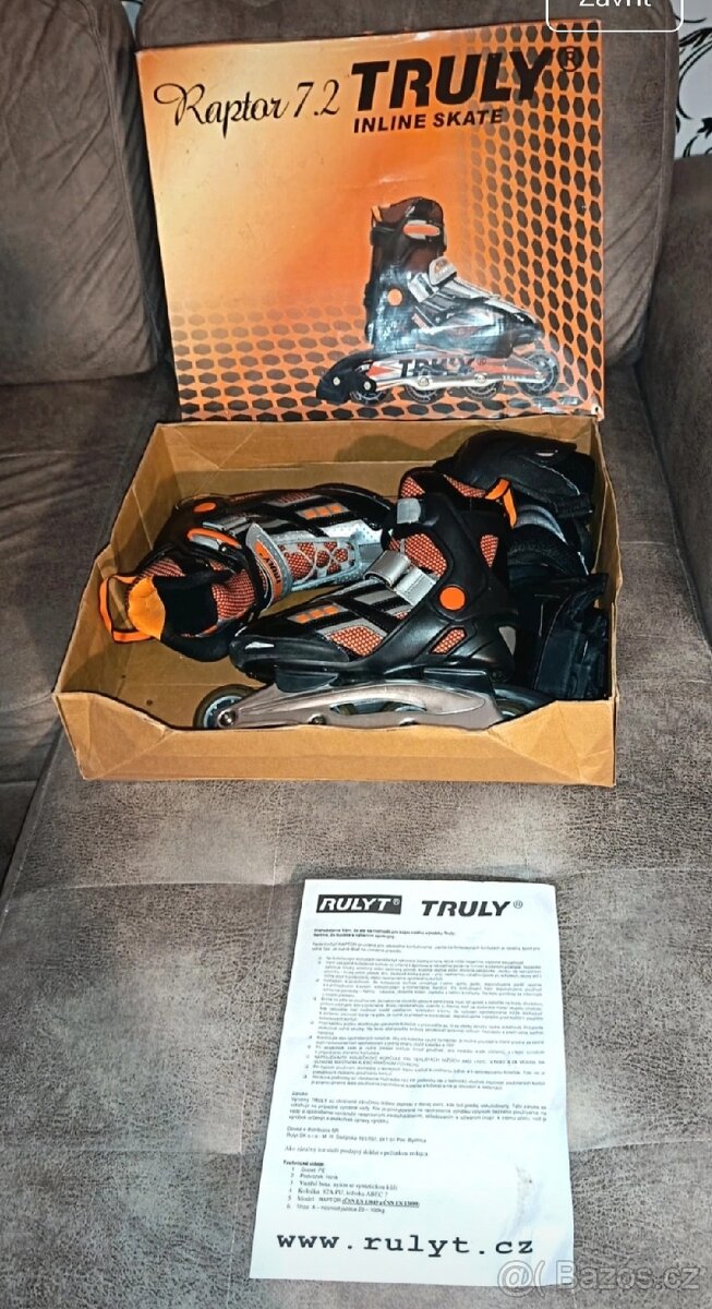 Kolečkové brusle Truly raptar 7.2 inline skate - 7