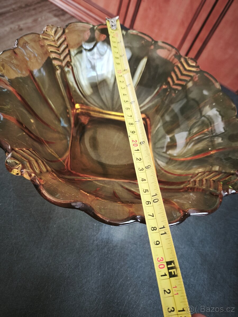 Stará skleněná miska. - 7