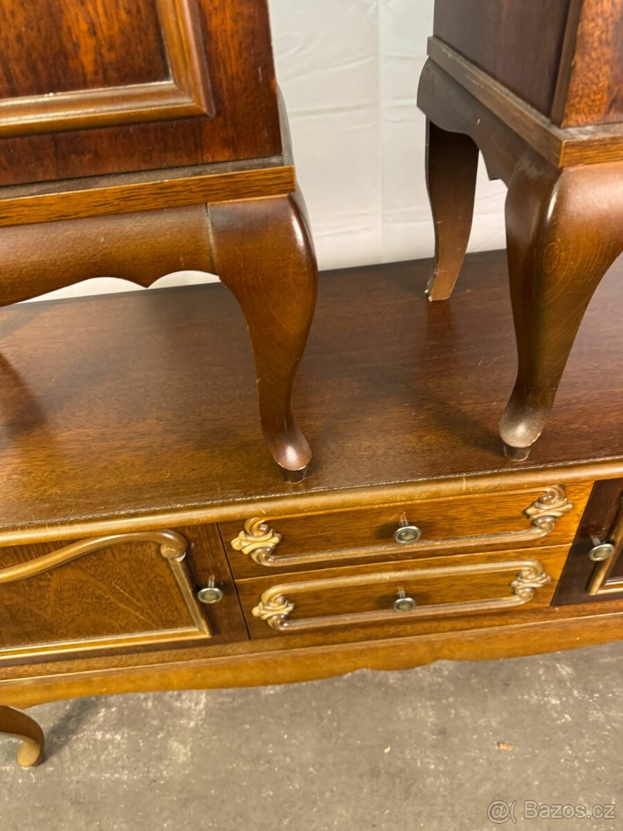 Starožitná komoda s nočními stolky (137002) - 7