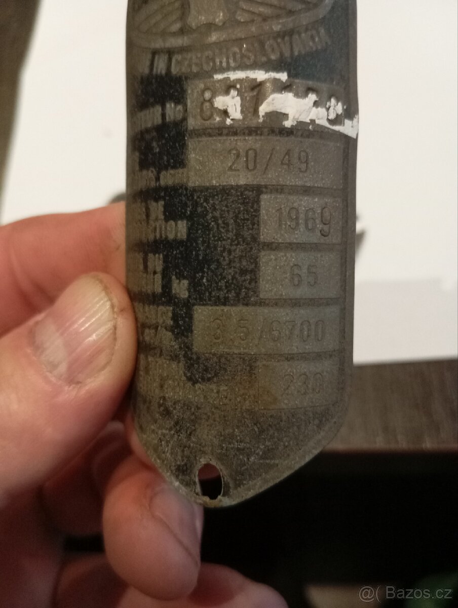 Štítky TP Jawa ČZ - 7