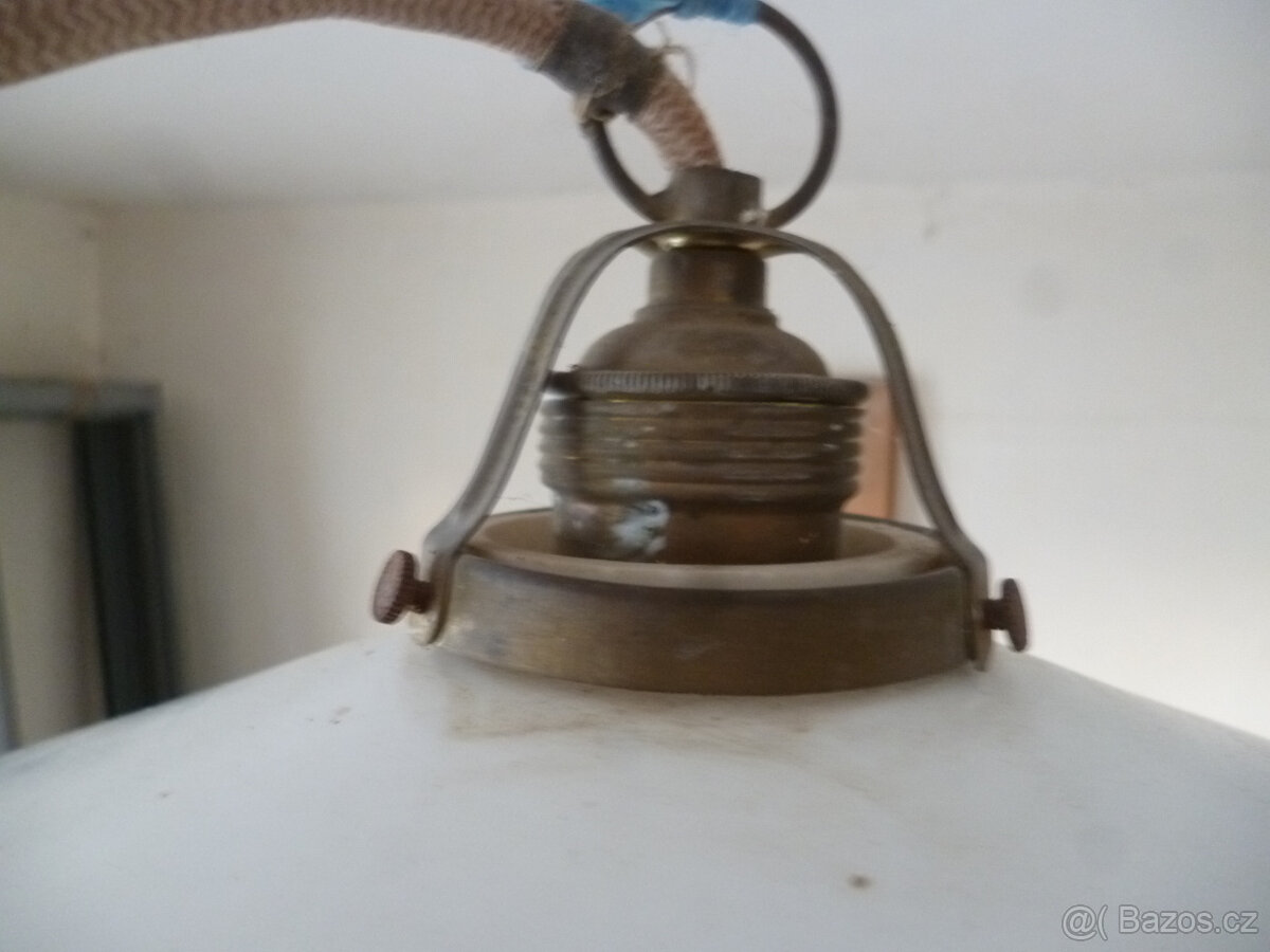 Starožitné industriální svítidlo „Talíř“ - 7