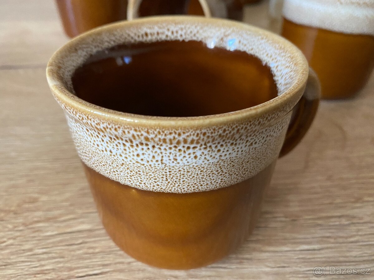 hren keramický hrnek hrneček sada hnědé hrnky - 7