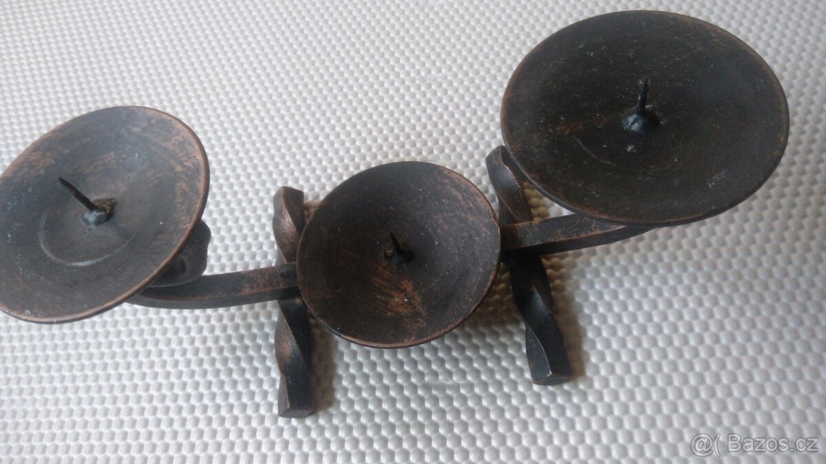 Svícen kovový, ruční práce - 7