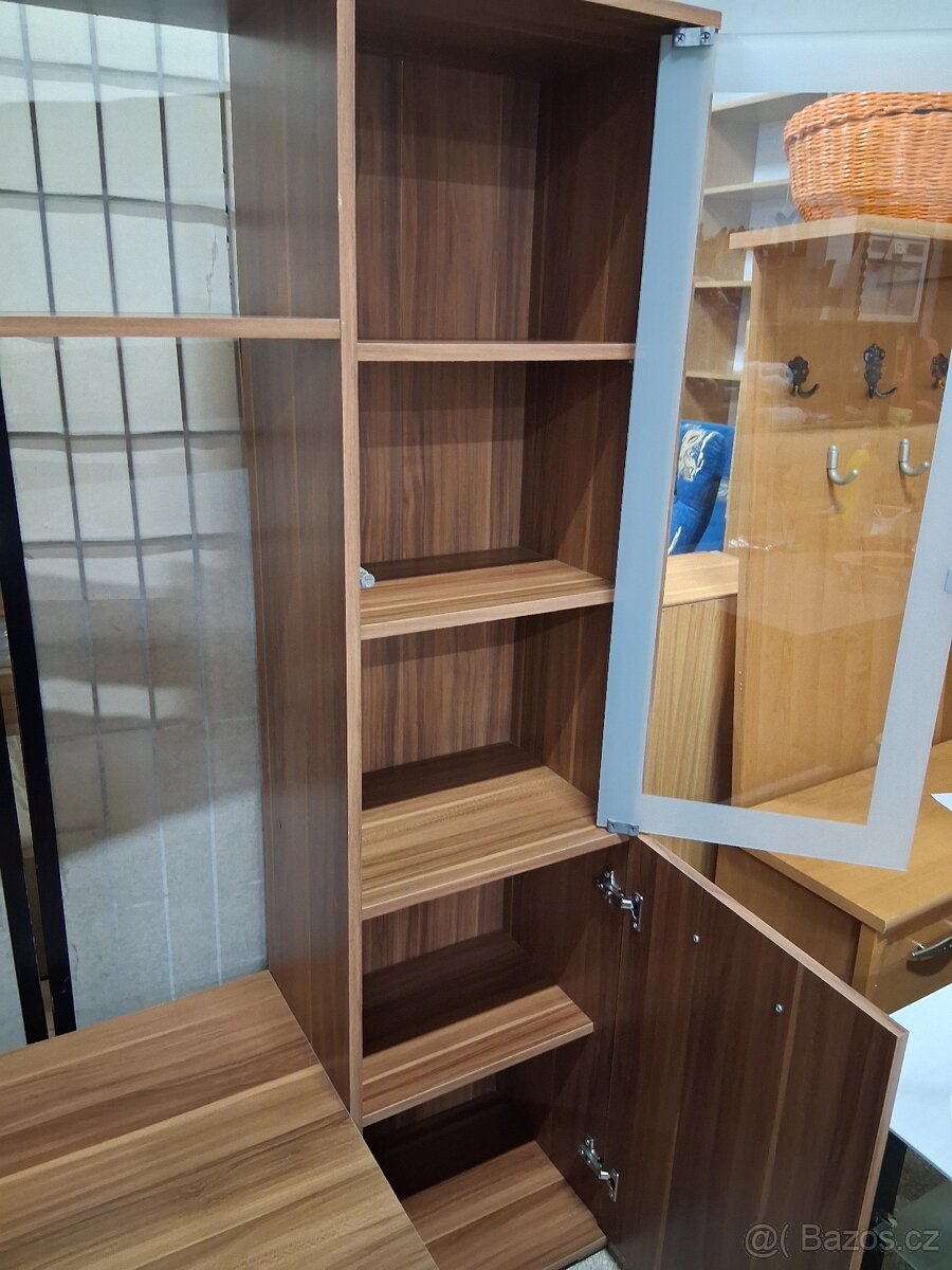 TV stěna ořech s bílou - 7