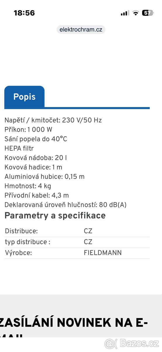 Prodám vysavač Fieldmann. - 7