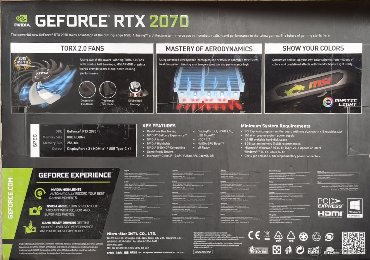 RTX 2070 8GB MSI ARMOR - 7