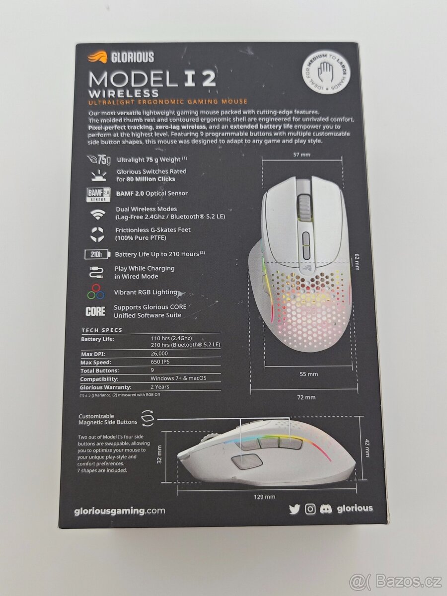Glorious Model I2 Wireless - bílá - 7