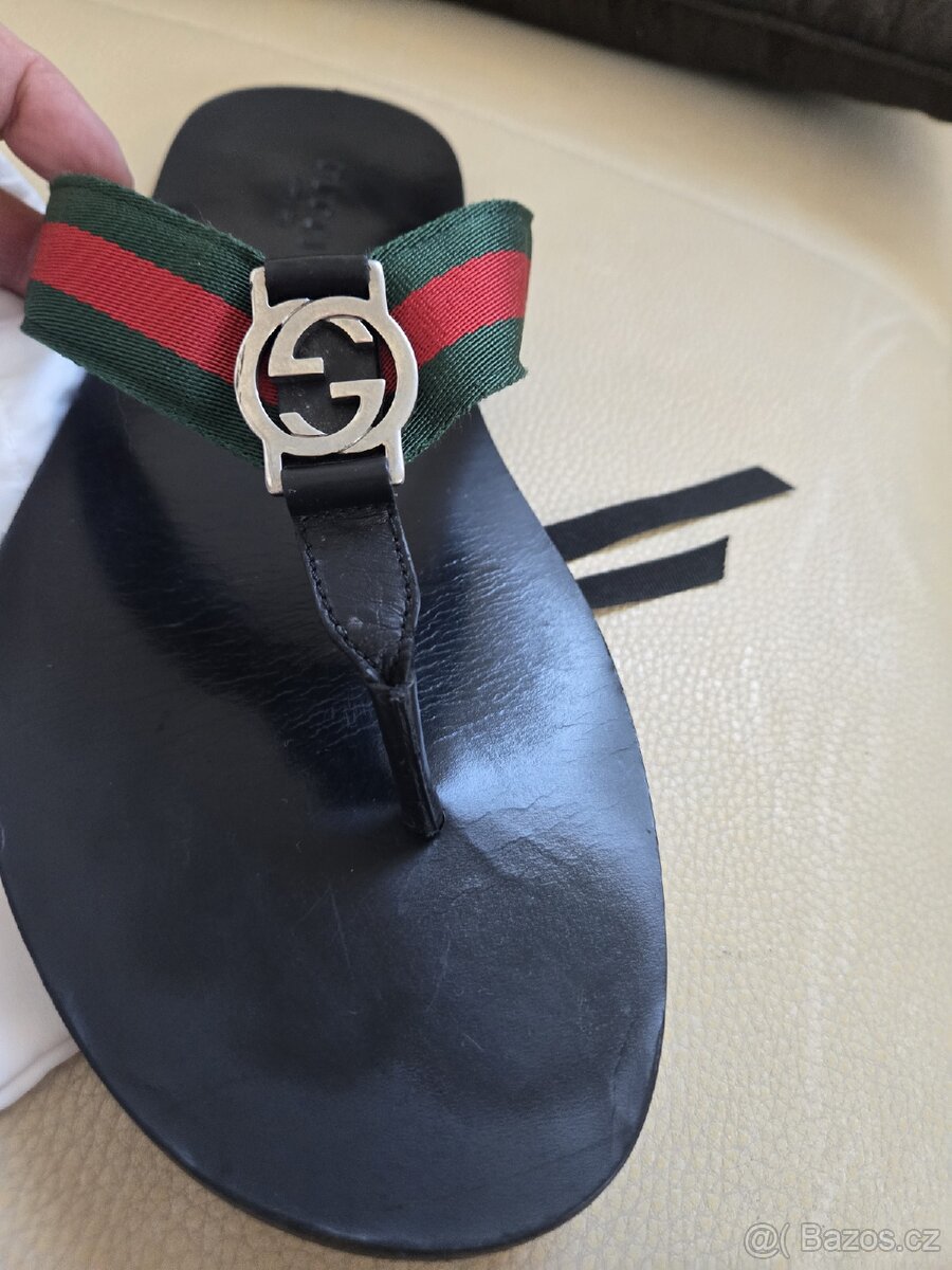Gucci Mens Riviera Nero/Black sandal - 7