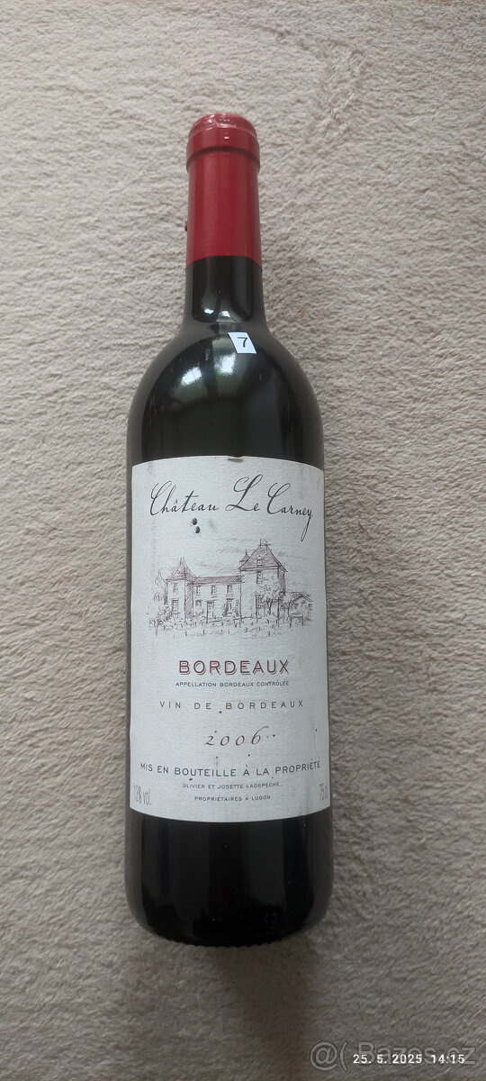 Zberatelske vína Bordeaux vid popis - 7