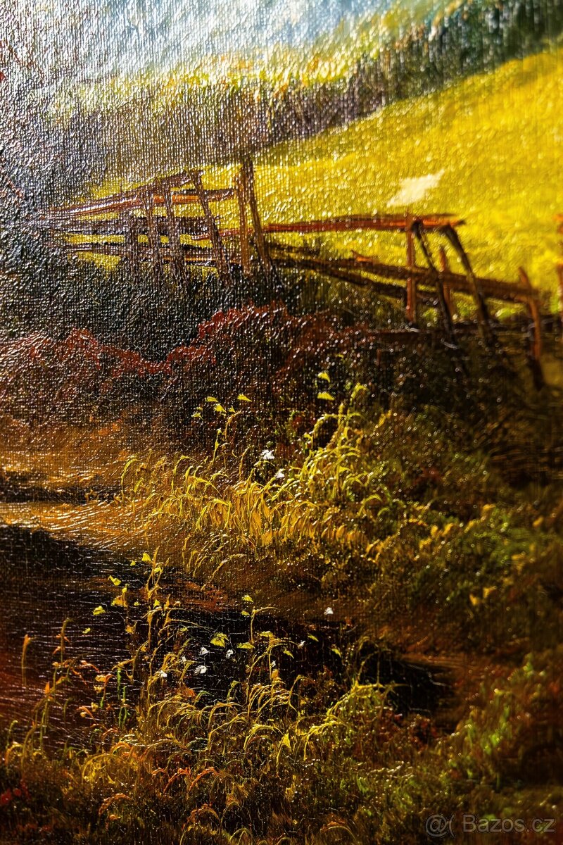 Romantická krajina, sig.Trelony, 1045 × 750 mm - 7