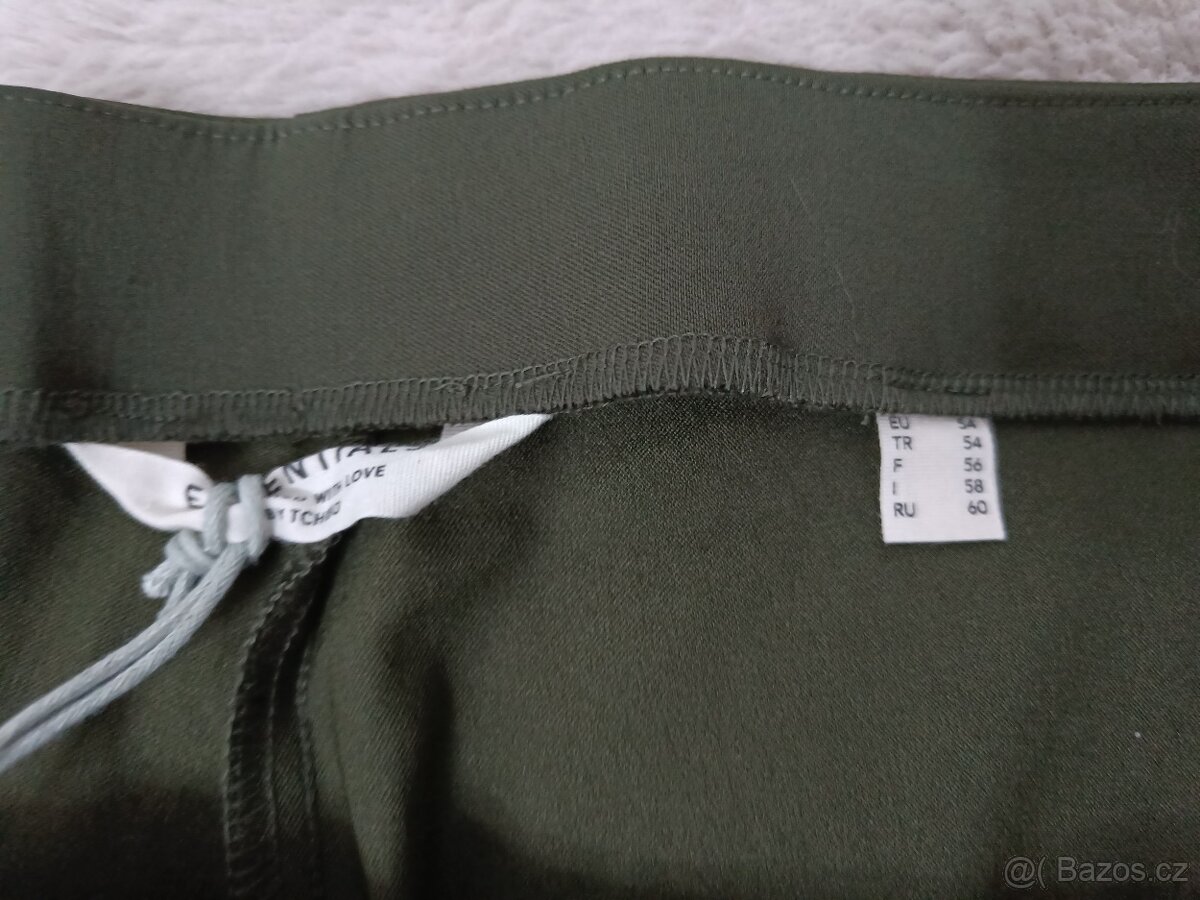 Khaki strečové kalhoty Tchibo, vel. 54 - nové s visačkou - 7