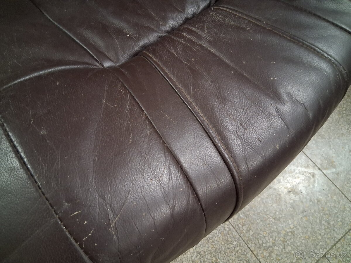 Pohovka kožená rustikální - 7