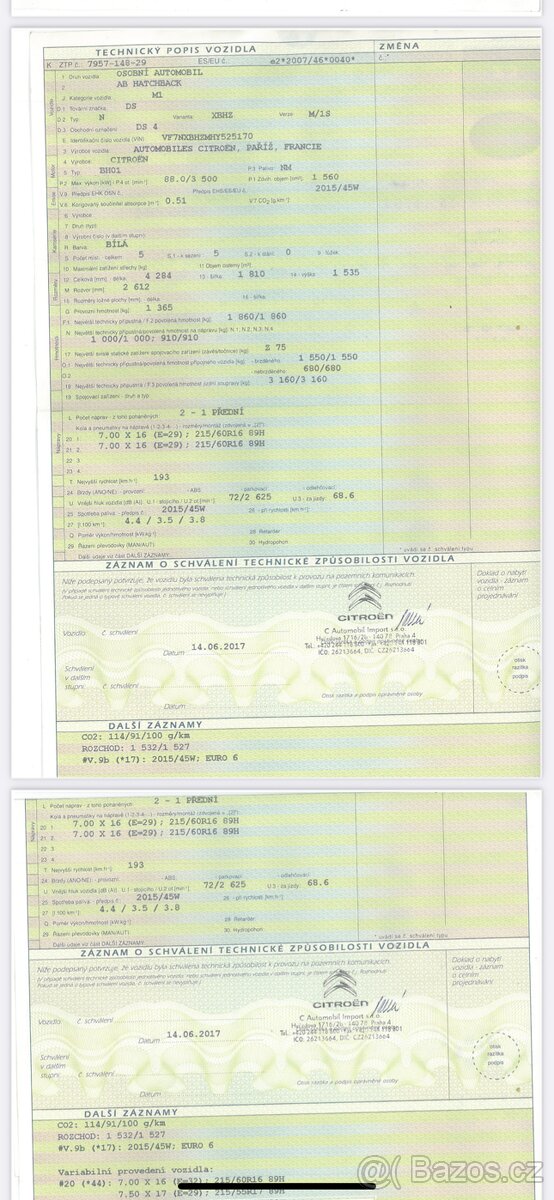 CITROEN DS4 1.6/ 88kW 2017 EURO 6 - 7