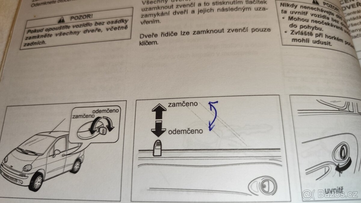 Daewoo MATIZ – návod k obsluze pro uživatele - příručka - 7