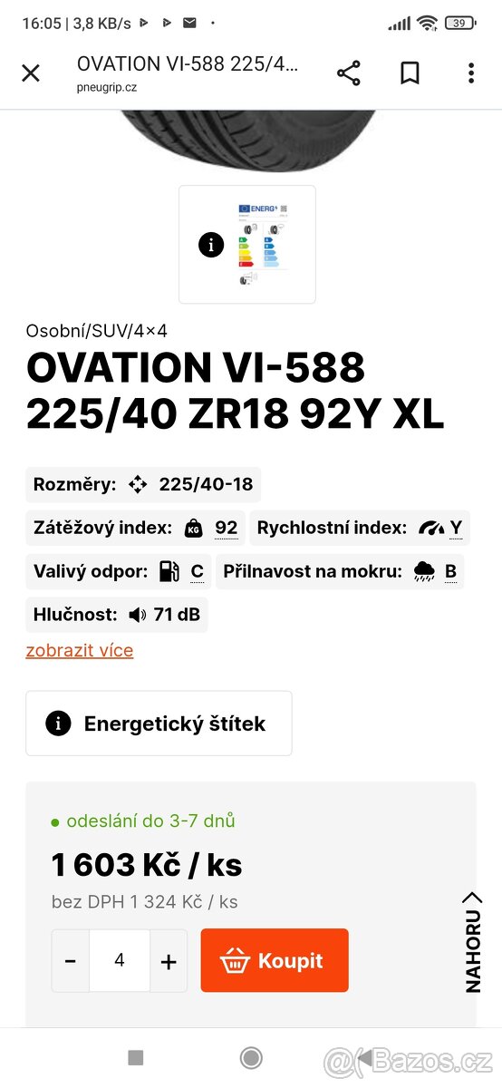 Rezerva kusovka 225/40/18 - 7