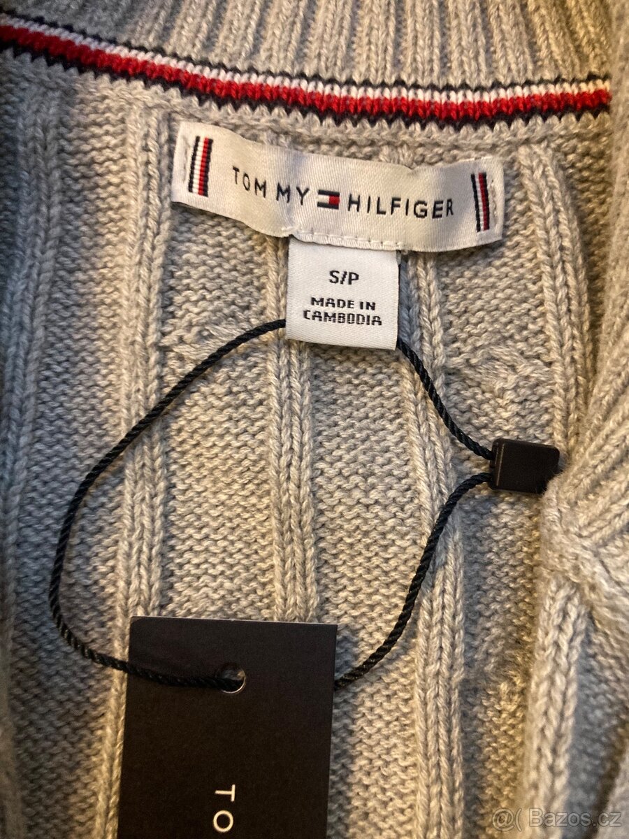 Luxusní svetr na zip Tommy Hilfiger nový s visačkou - 7