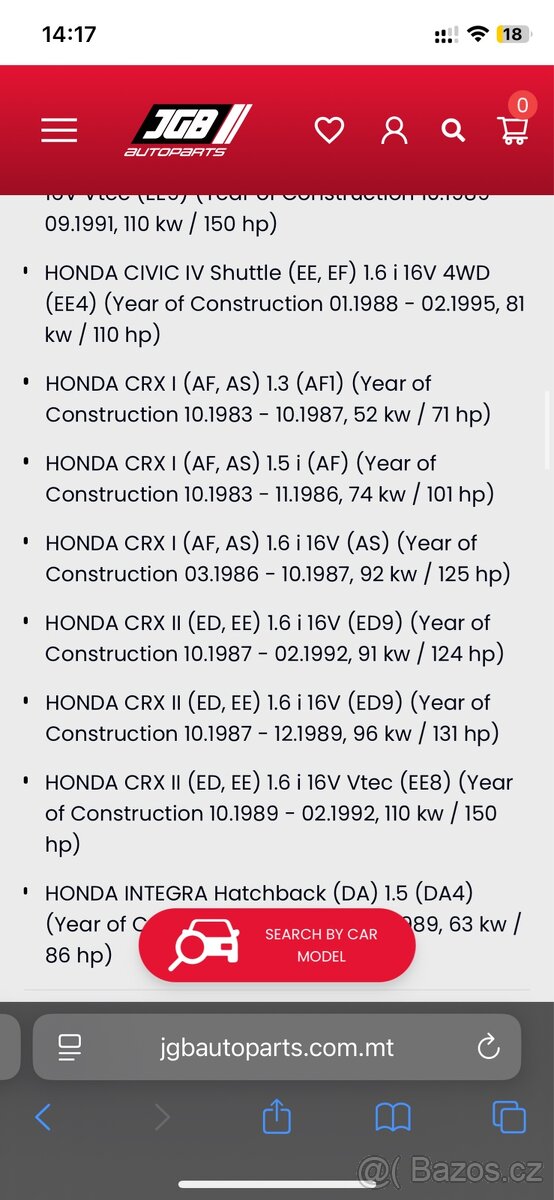 Nový Brzdové ložisko pro Honda - 7
