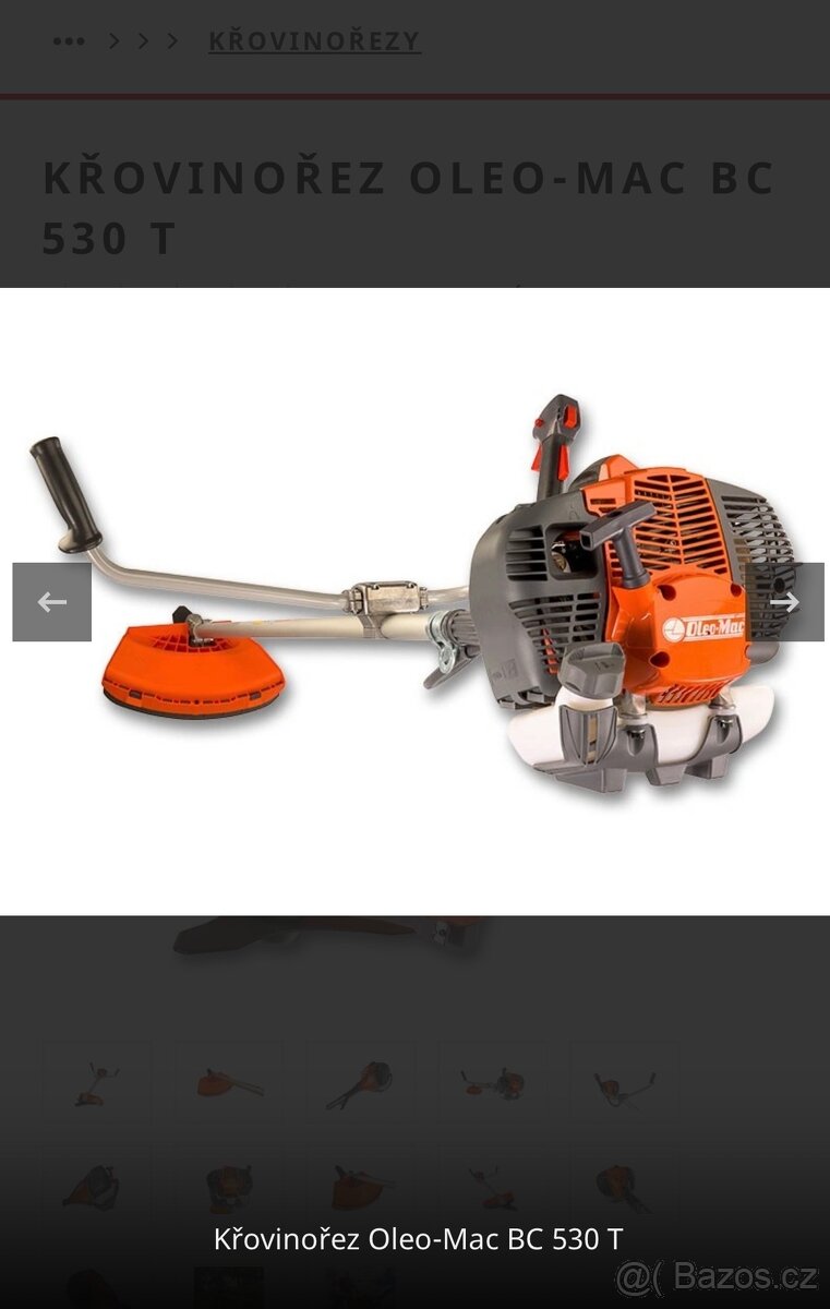 Prodám křovinořez Oleo-Mac BC 530T - 7