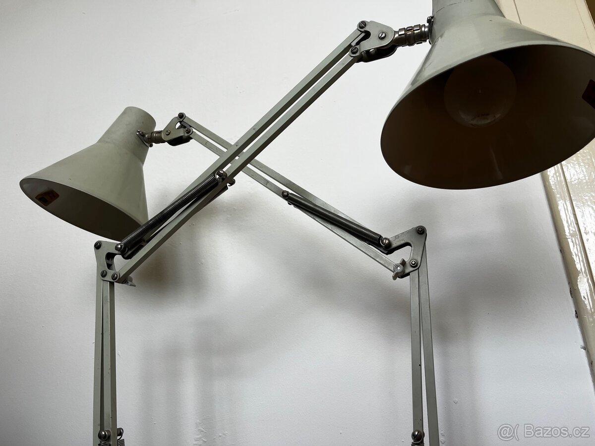 Pár retro kancelářských/rýsovacích lamp - 7