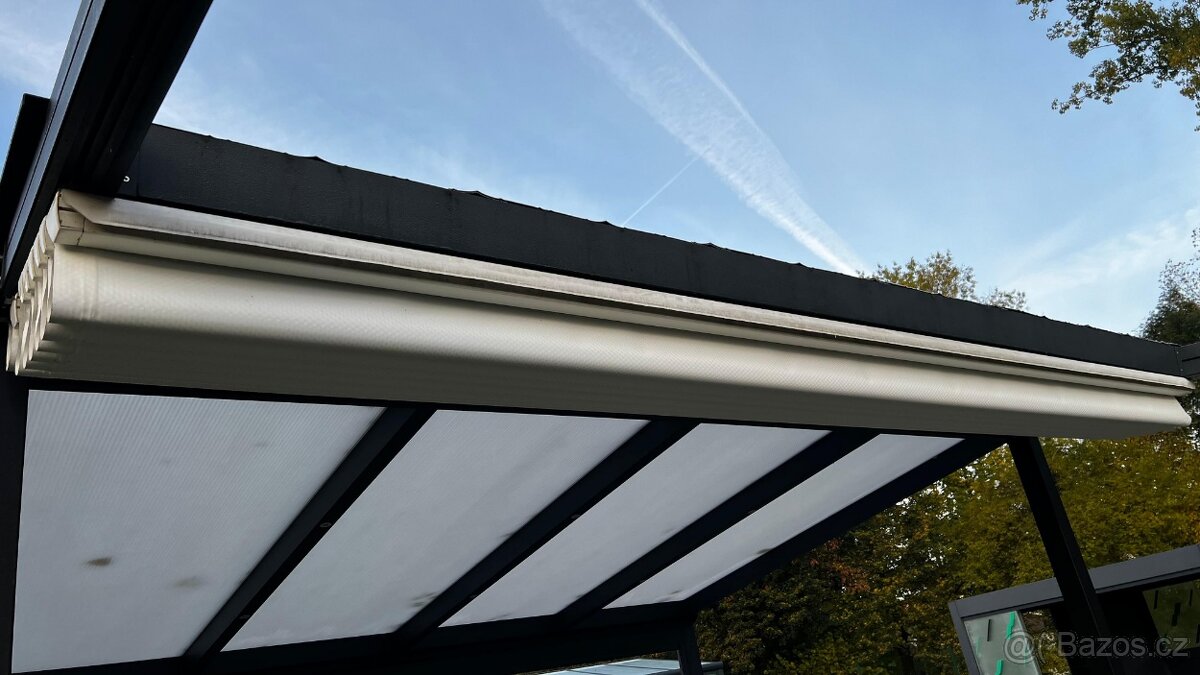 Pergola s motorem a stahovací PVC plachtou - 4×3 m - 7