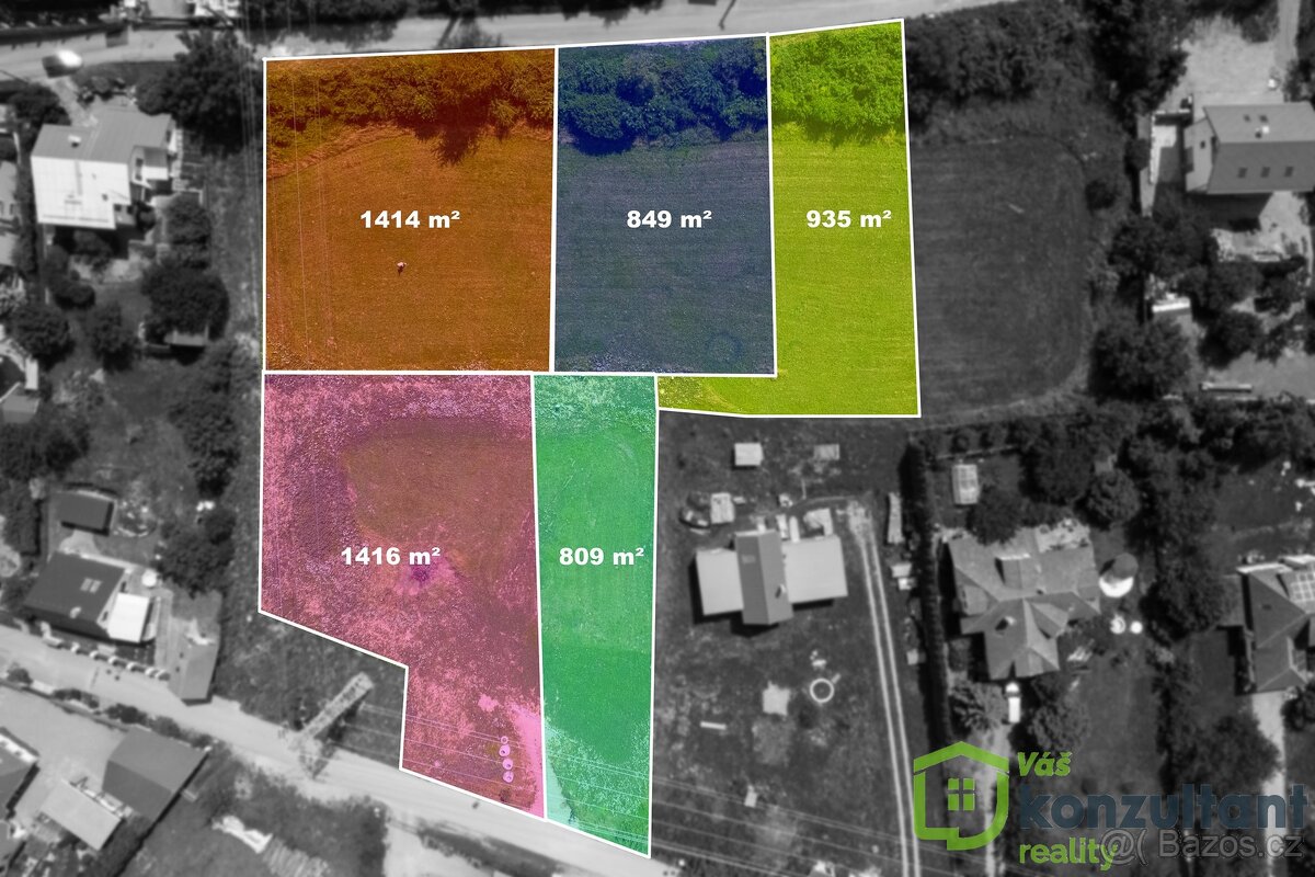 Prodej pozemky pro bydlení, 1 414 m² - Hradčany, ev.č. 00691 - 7