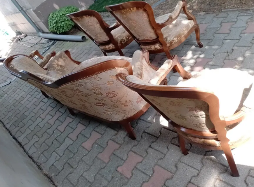 Chipendale starožitná zrestaurovaná soprava 2+4x1 - S.82 - 7