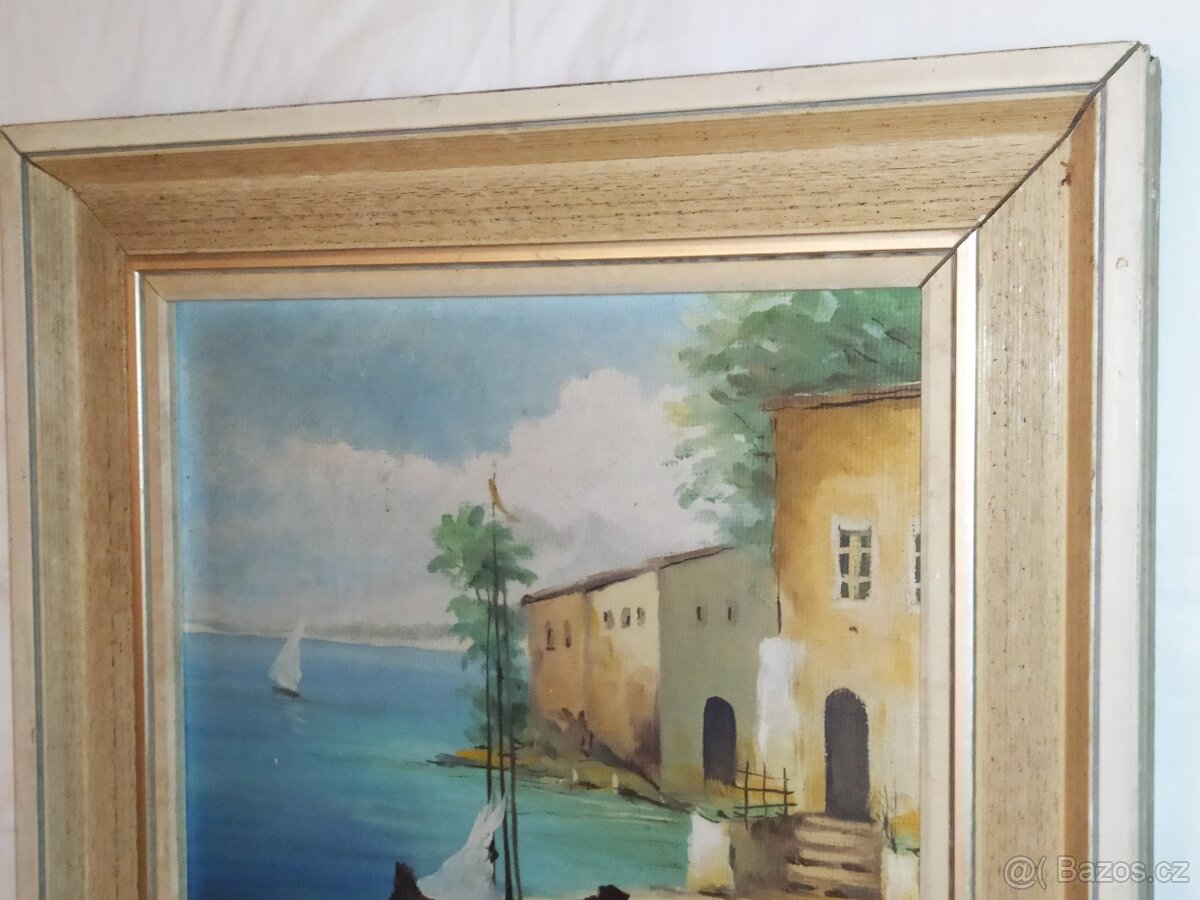 Obraz 38 x 36 olejomalba / na kartonu - 7