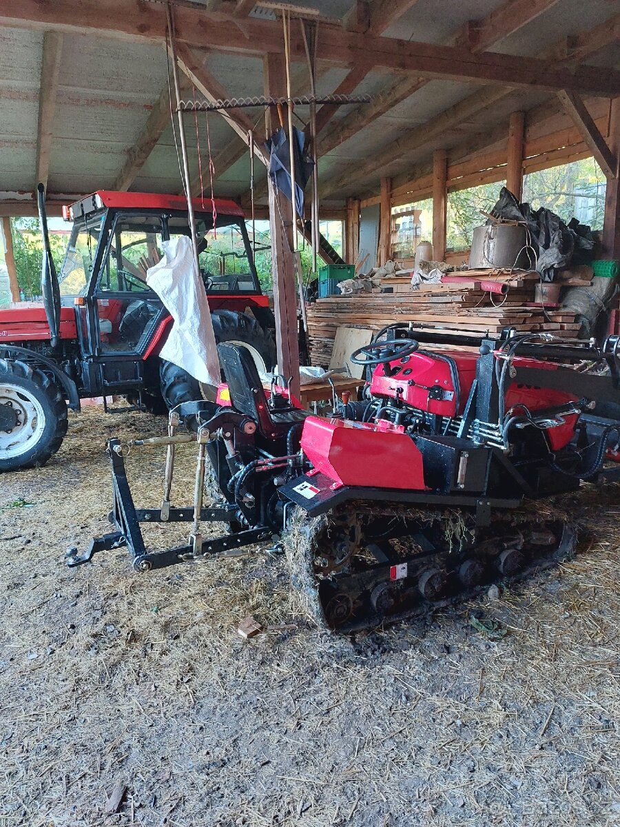 traktor pásový+bagr přední radlice rotavator nakladač - 7