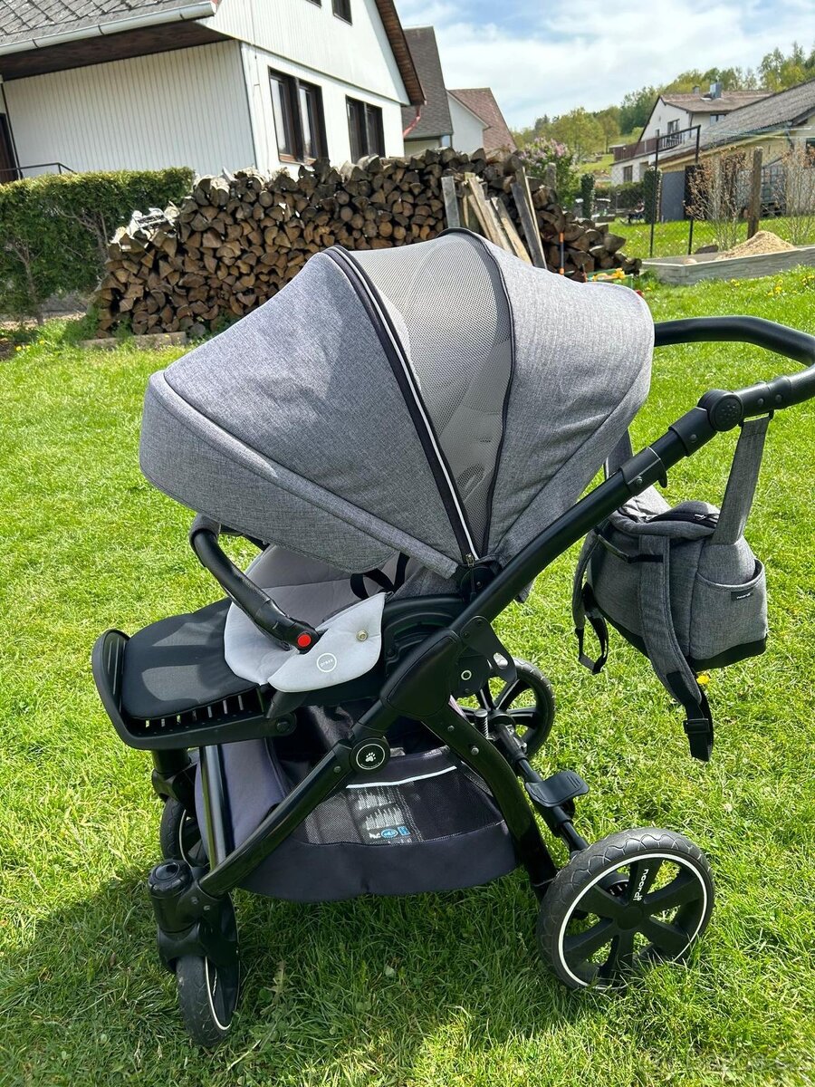 Kočárek NOORDI Fjordi III 2 v 1, dark grey - 7
