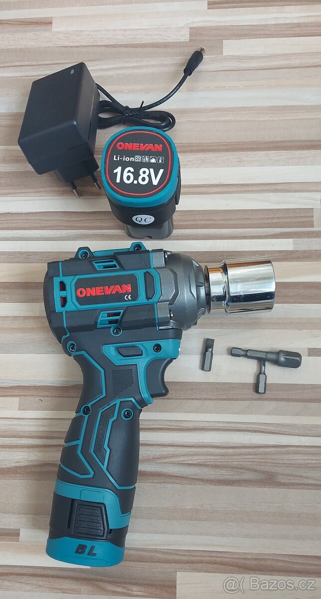 Aku MINI Rázový utahovák-vrtačka,2xAku+nabíječka,NEW. - 7