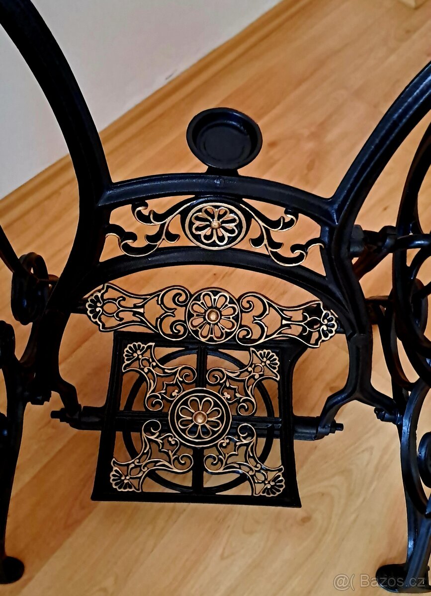 Litinové nohy, podstavec pod šicí stroj - 7