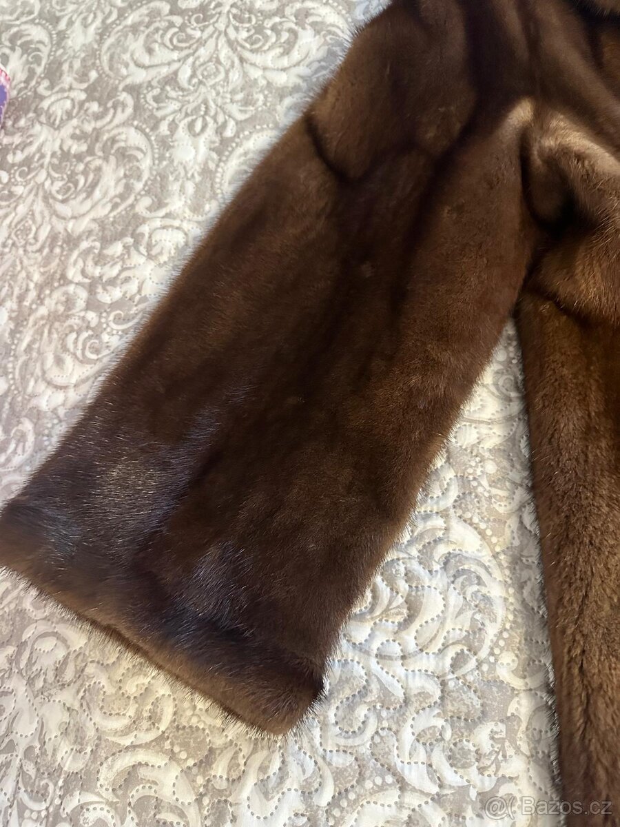 Pravý norkový kožich elegantní - 7