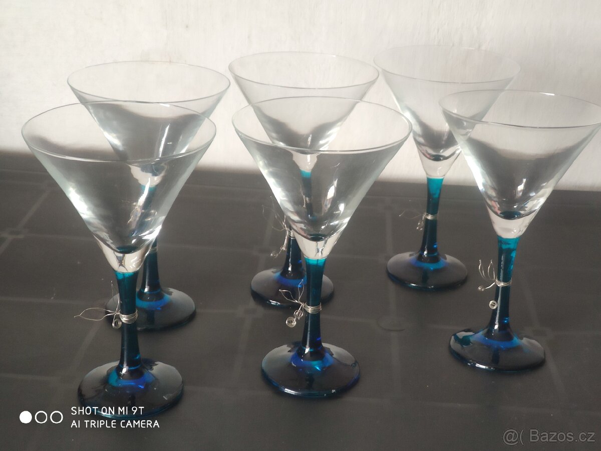 20 let nepoužité Martini sklenice - 7