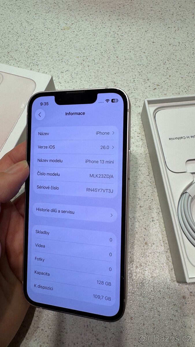 IPhone 13mini 128gb růžový, top stav - 7