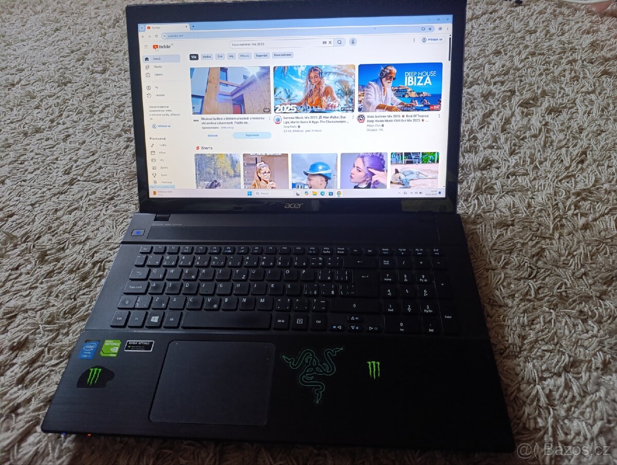 Herný notebook Acer Displej 17.3 Nvidia GeForce GT 750M - 7