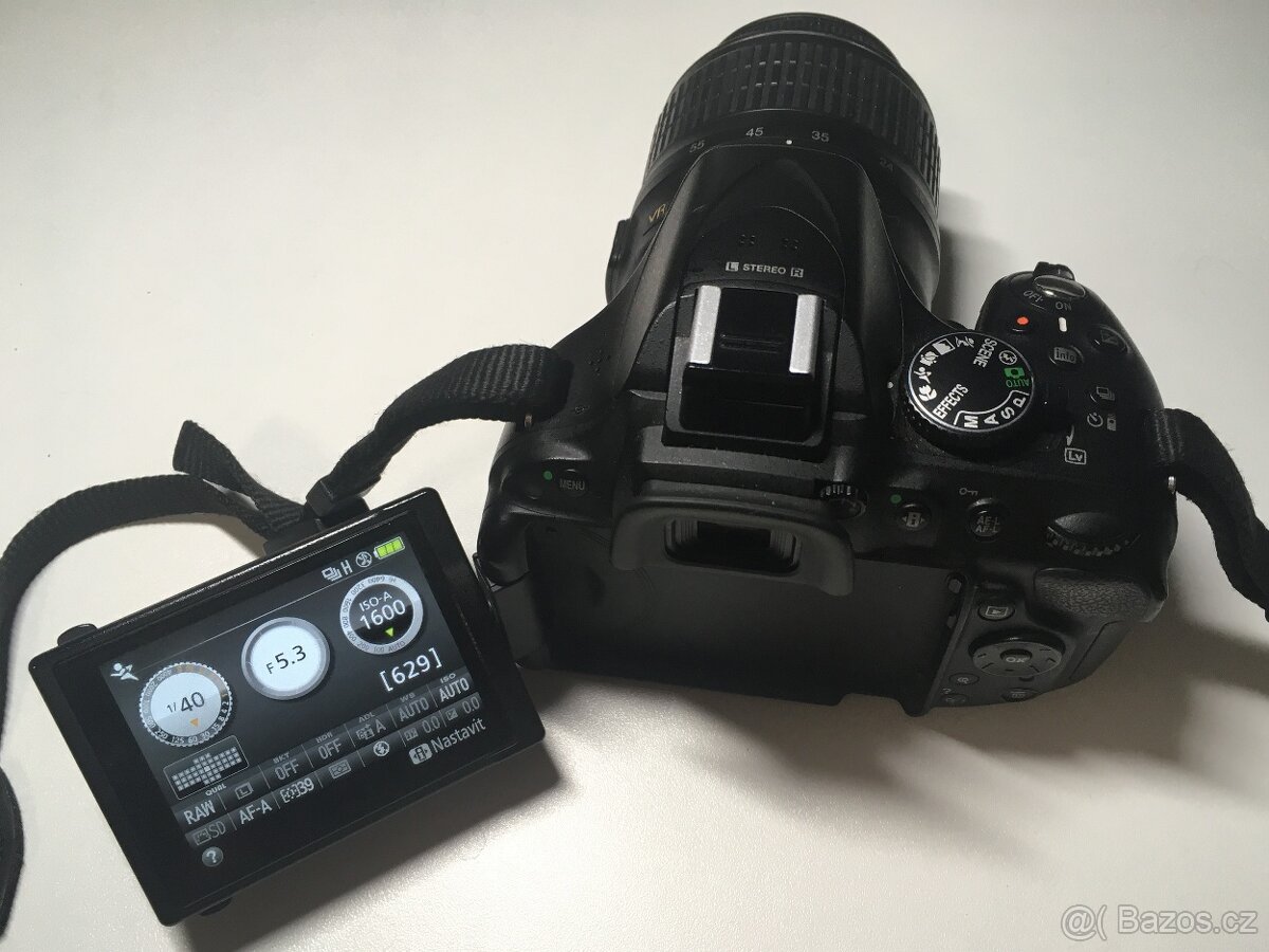 Zrcadlovka Nikon D5200 + Objektiv + příslušenství - 7