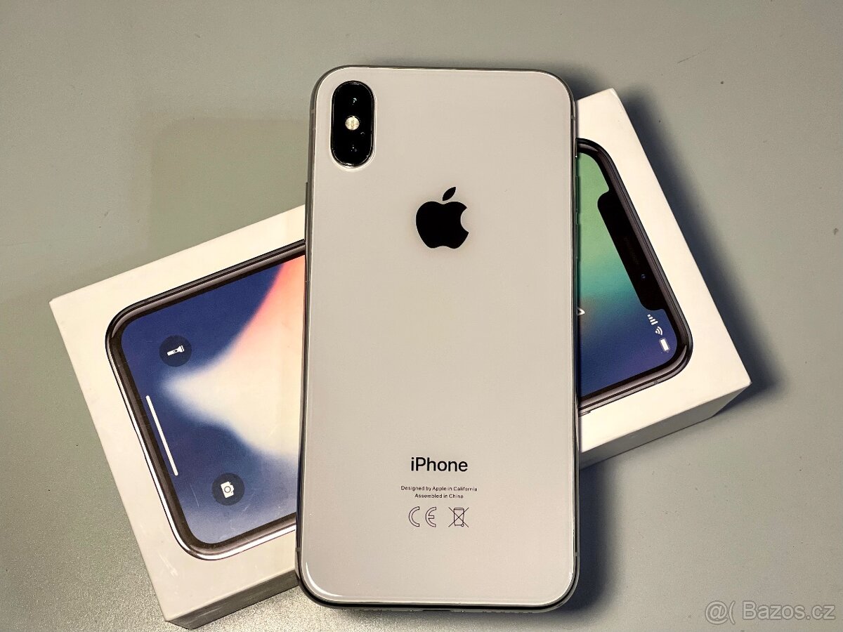 iPhone X Silver BATERIE 100% TOP - 7
