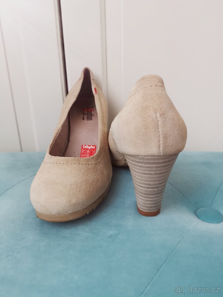 Kožené nové dámské lodičky - 7